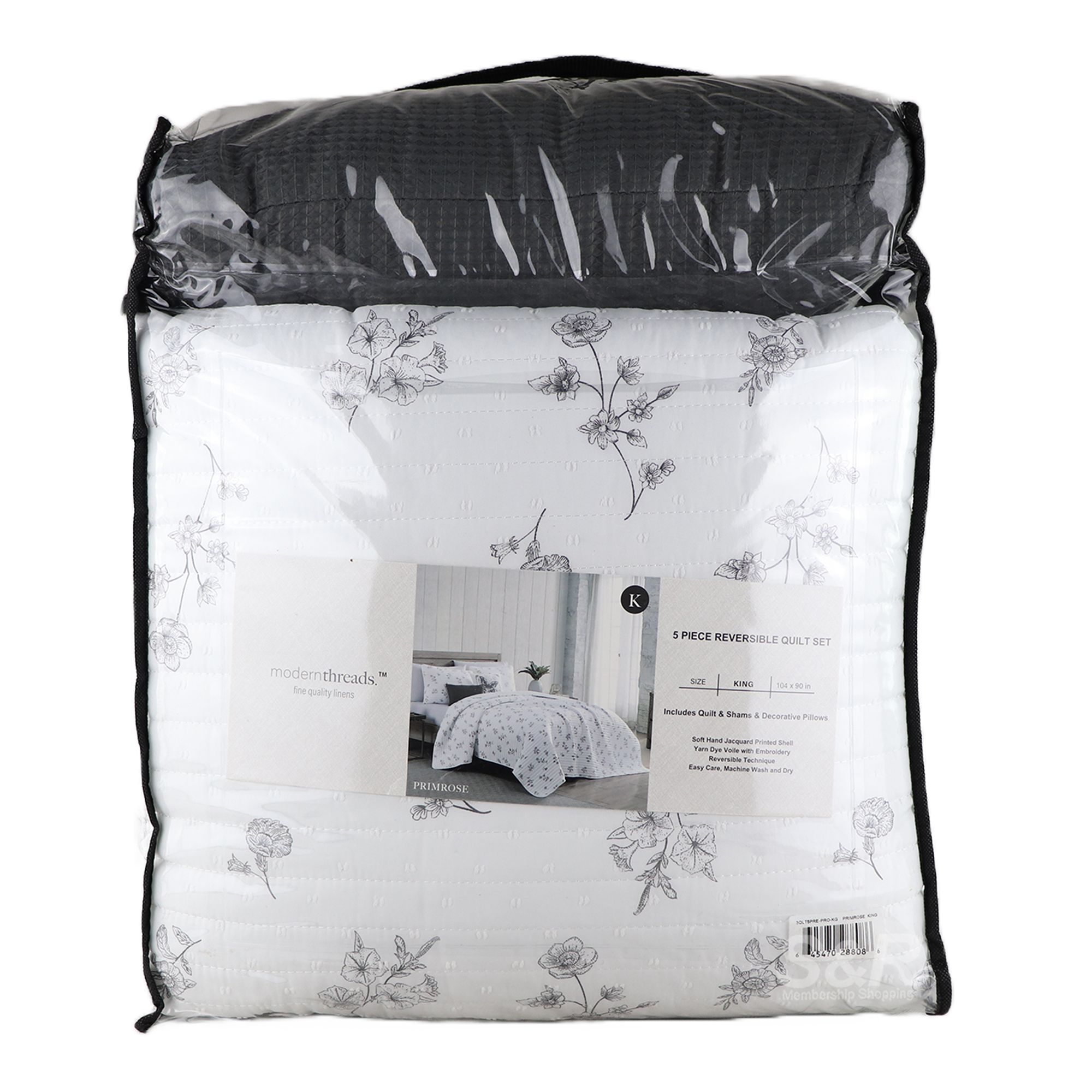 Modern Threads Jacquard Reversible Quilt King Set